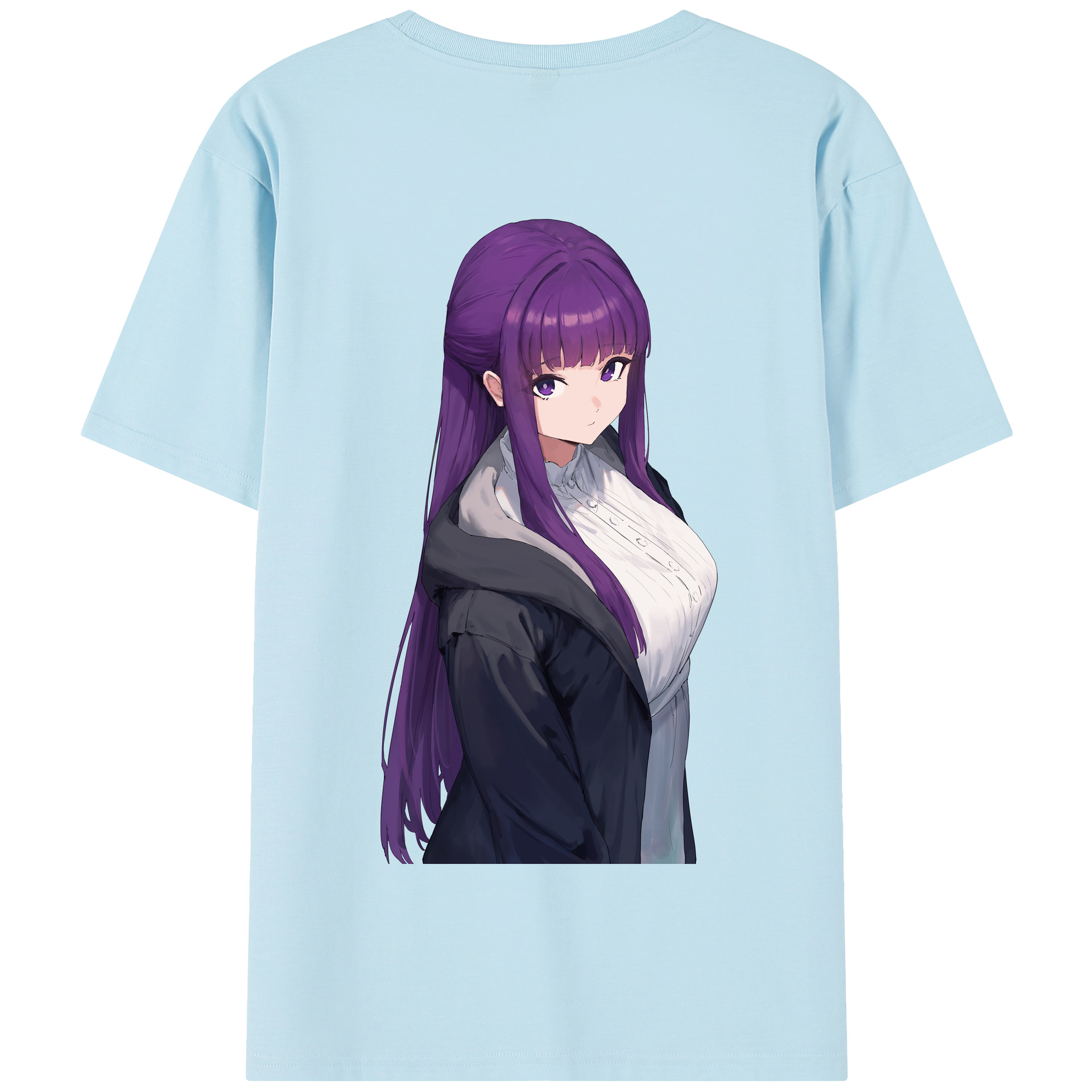 （画像用） 葬送のフリーレン Frieren 綿100％半袖Tシャツ（背面プリント）